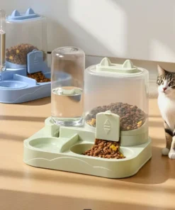2 in 1 Automatic Pet Feeder Water Dispenser Double Bowls for Cats Dogs Pet Food Bowl