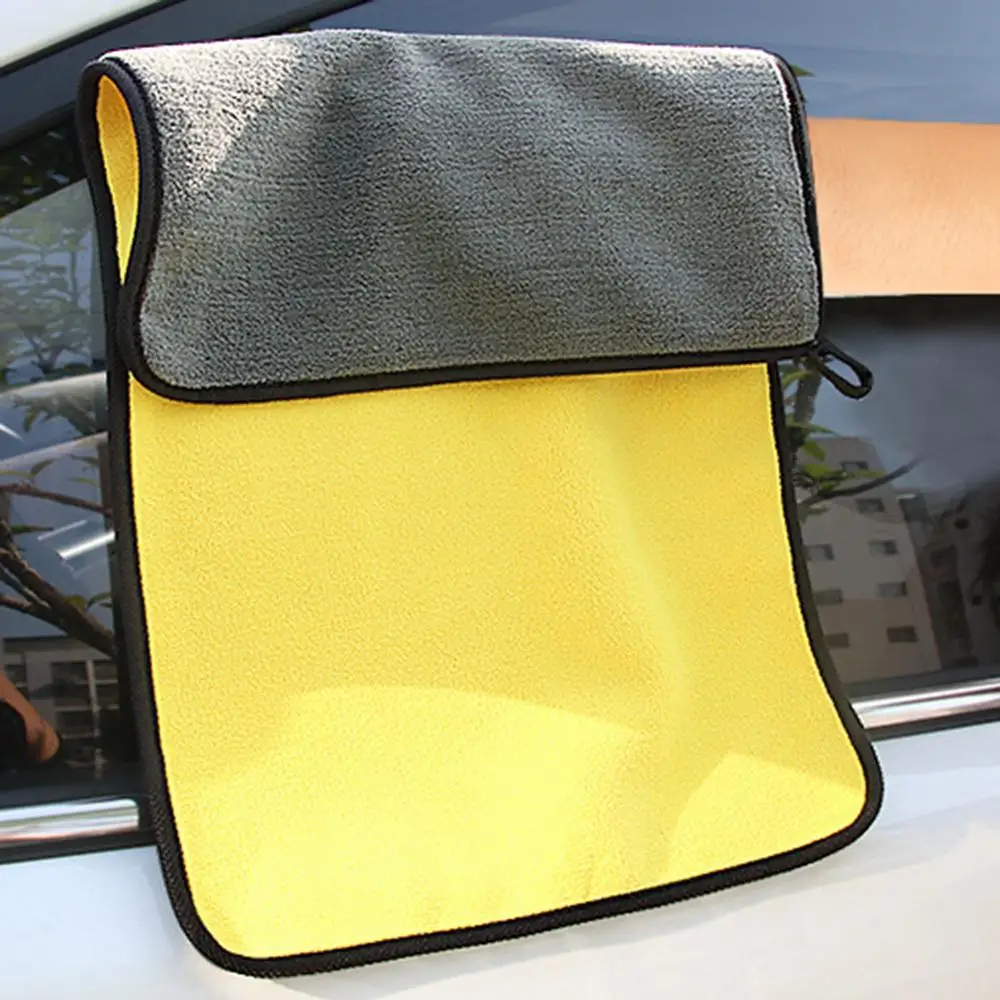 Yellow Car Care Cleaning Drying Cloth Wax Polishing Sponge/Cloth/Brush Kitchen Washing Towel Car Wash Tool - Image 2