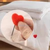 E74E 4pcs Invisible Duvet Clips Heart-Shaped Bed Sheet Clamps Multiple Color