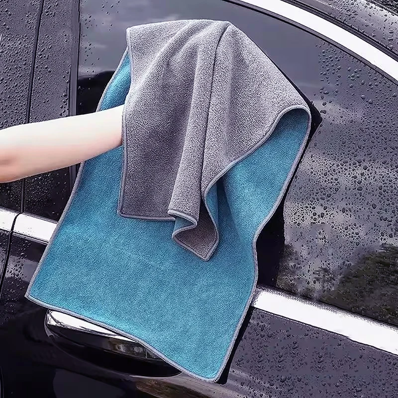 Thick Double Layer Microfiber Car Cleaning Towel Super Soft High Absorbent Drying Cloth Reusable Rag for Auto Body Daily Cleaning and Maintenance - Image 3