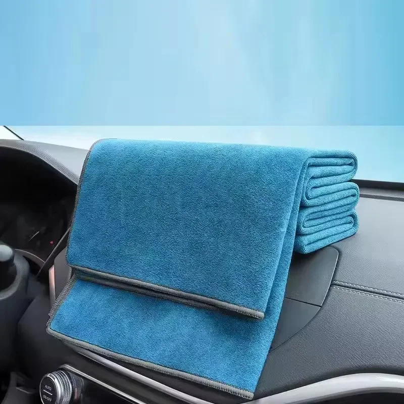 Thick Double-Layer Microfiber Car Cleaning Towel, Super Soft & High Absorbent, Reusable Drying Rag for Car Cleaning and Daily Maintenance - Image 4