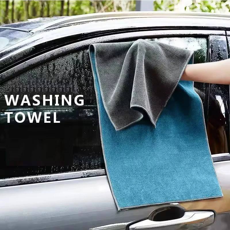 Thick Double Layer Microfiber Car Cleaning Towel Super Soft High Absorbent Drying Cloth Reusable Rag for Auto Body Daily Cleaning and Maintenance